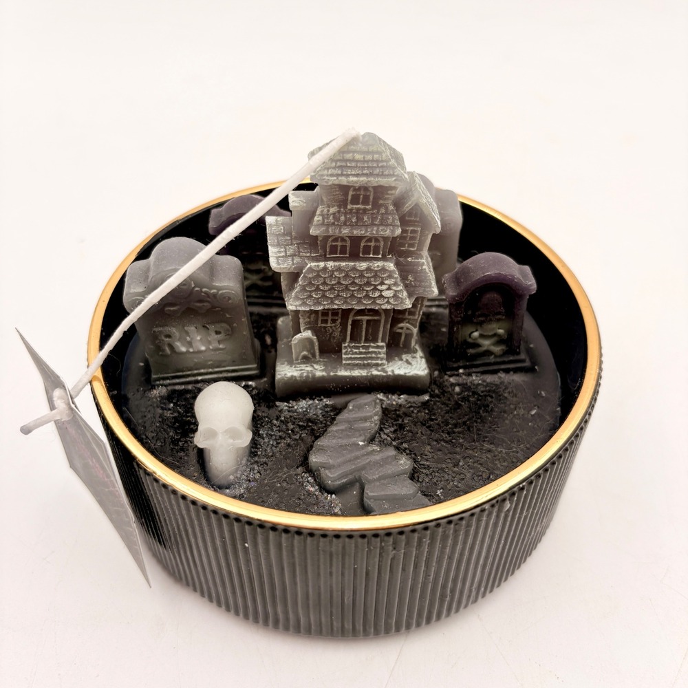 Christian Siriano New York‎ Halloween Haunted House Graveyard Candle Black Gold